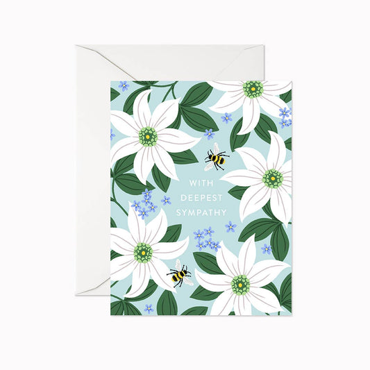 Deepest Sympathy Clematis | Greeting Card