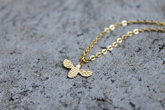 Gold Bee Necklace