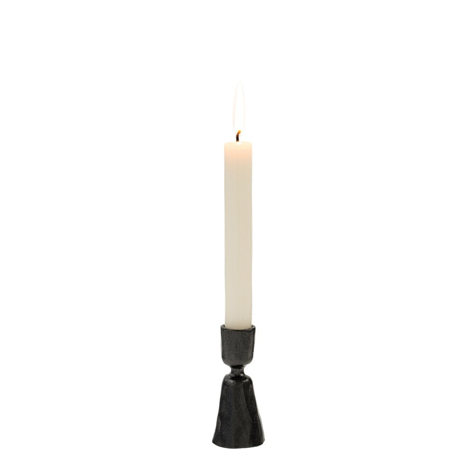 Zora Forged Candlestick | Gunmetal