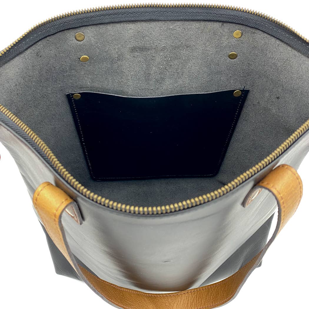 Black Watino Leather Tote