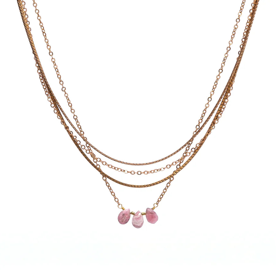 Cora Necklace | Rhodochrosite