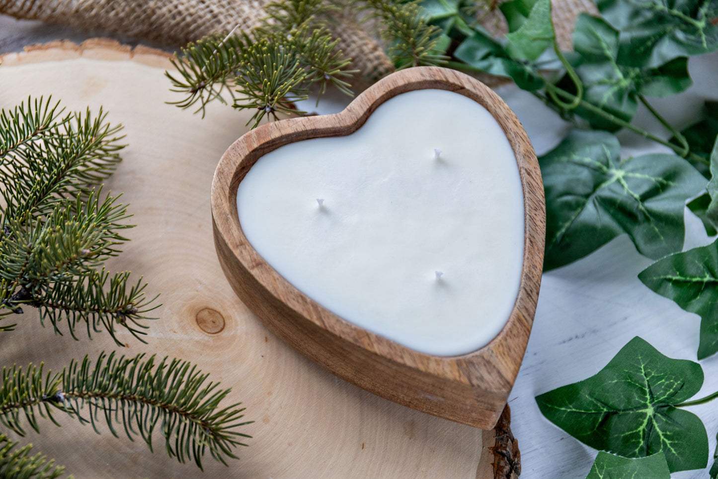 Heart-Shaped Soy Wax Candle