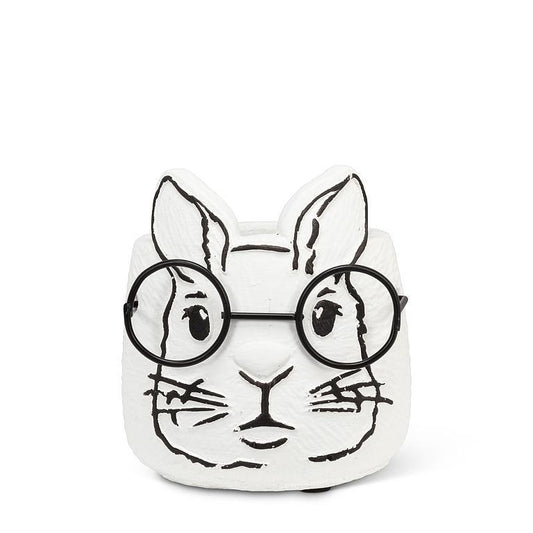 Bunny Planter with Glasses