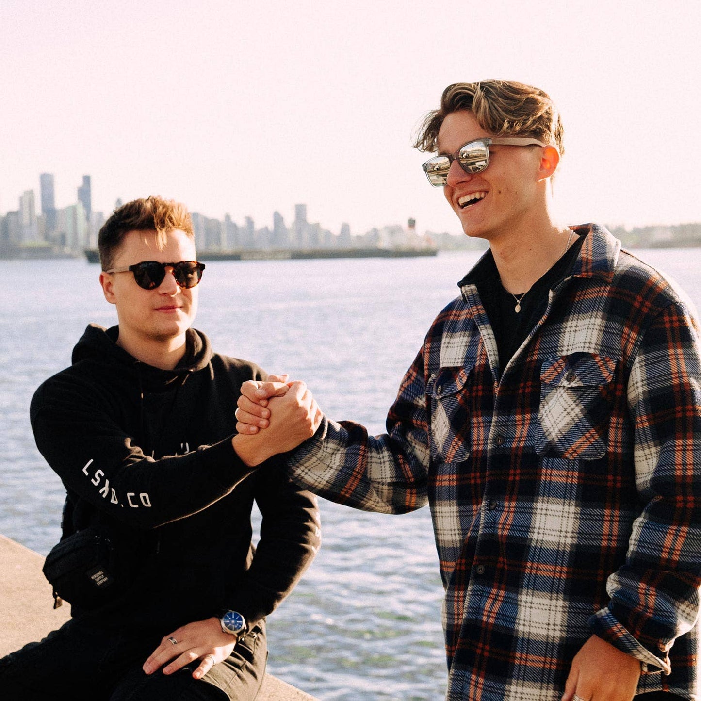 Walnut Sunglasses Transparent Frame