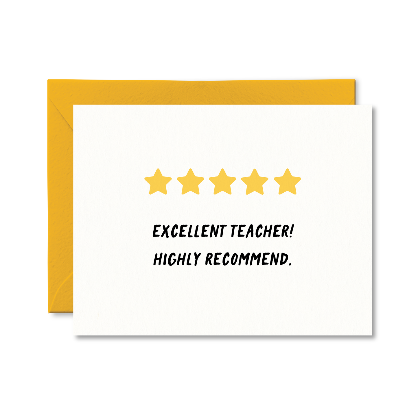 Five Star Teacher Card