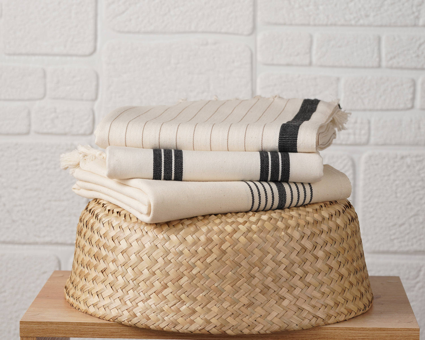 Soft Bliss Turkish Towel | Grey Stripes