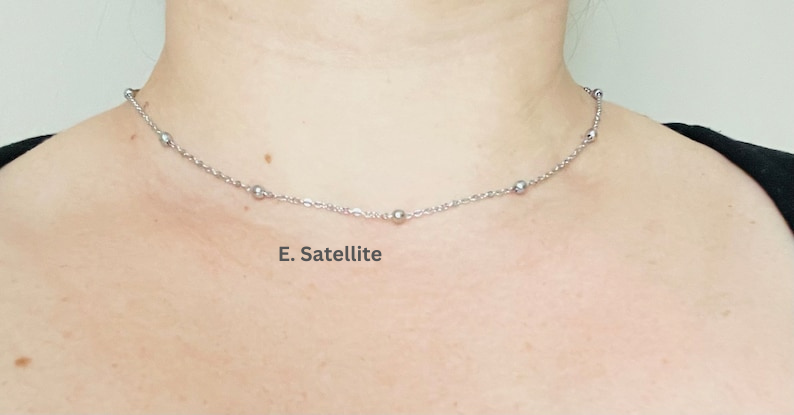 Dainty Silver Necklace| Satellite