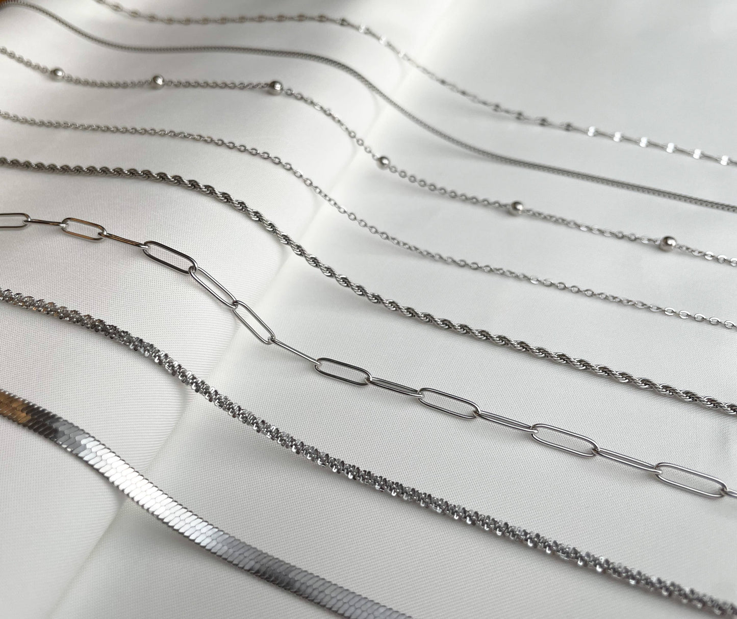 Dainty Silver Necklace| Satellite