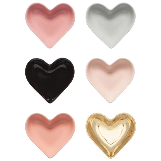 Heart Shaped Pinch Bowls | Set of 6