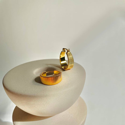 Ribbed Chunky Hoops
