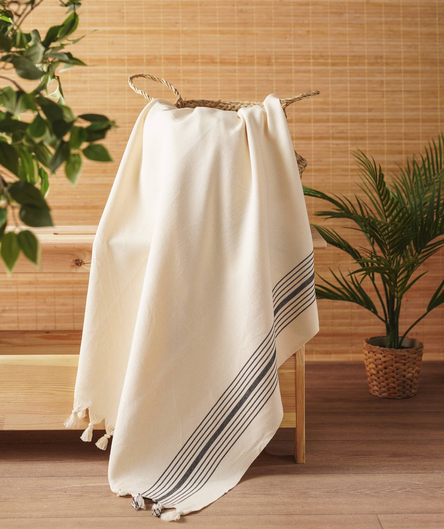 Soft Bliss Turkish Towel | Grey Stripes