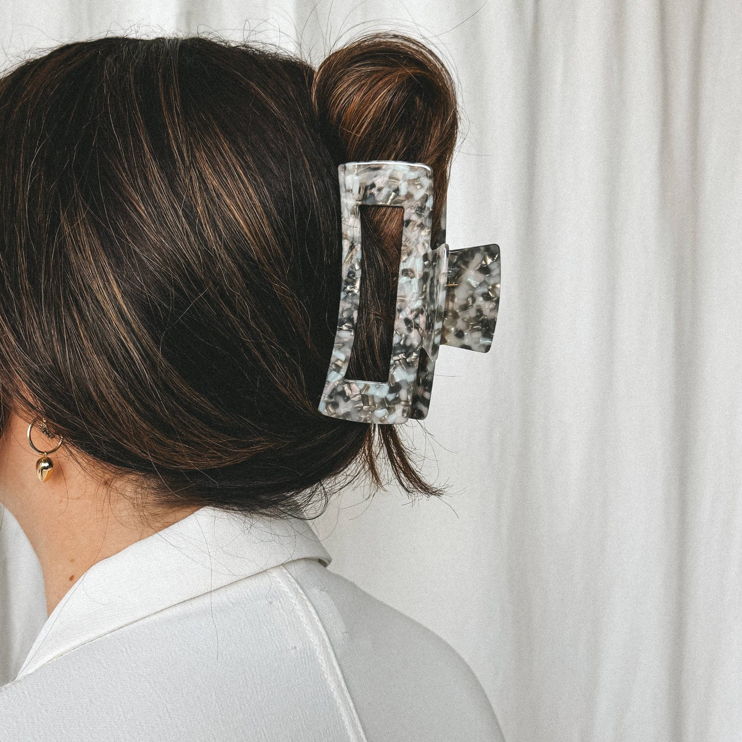 Claw Clip | Grey and Mint