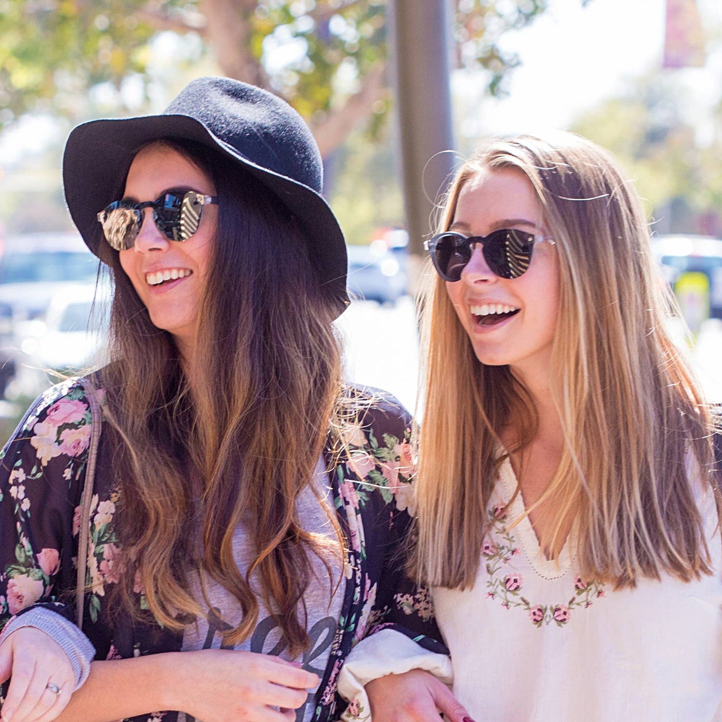 Round Ebony Wood Sunglasses