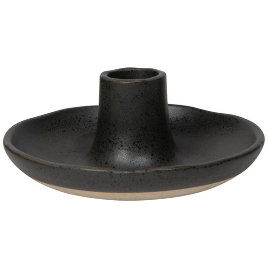 Lumina-Black Candle Holder