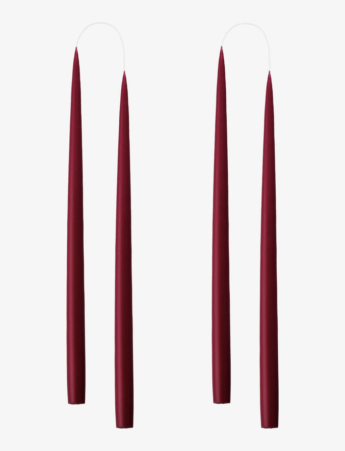 Light Burgundy Danish Taper Candle | 2 Pack