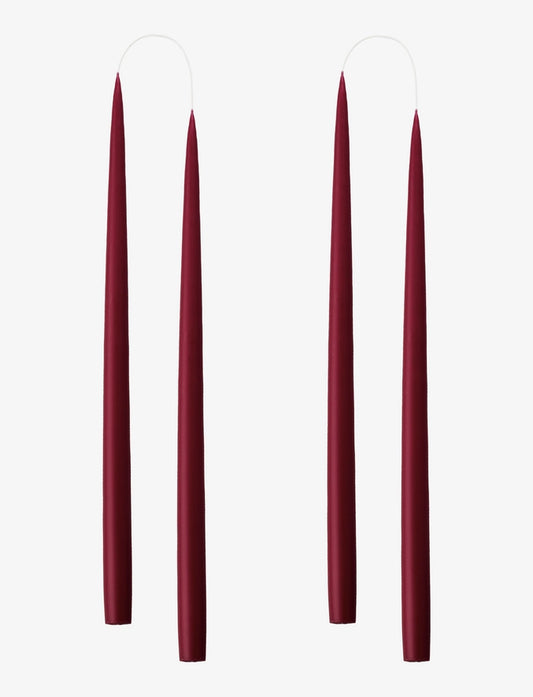 Light Burgundy Danish Taper Candle | 2 Pack