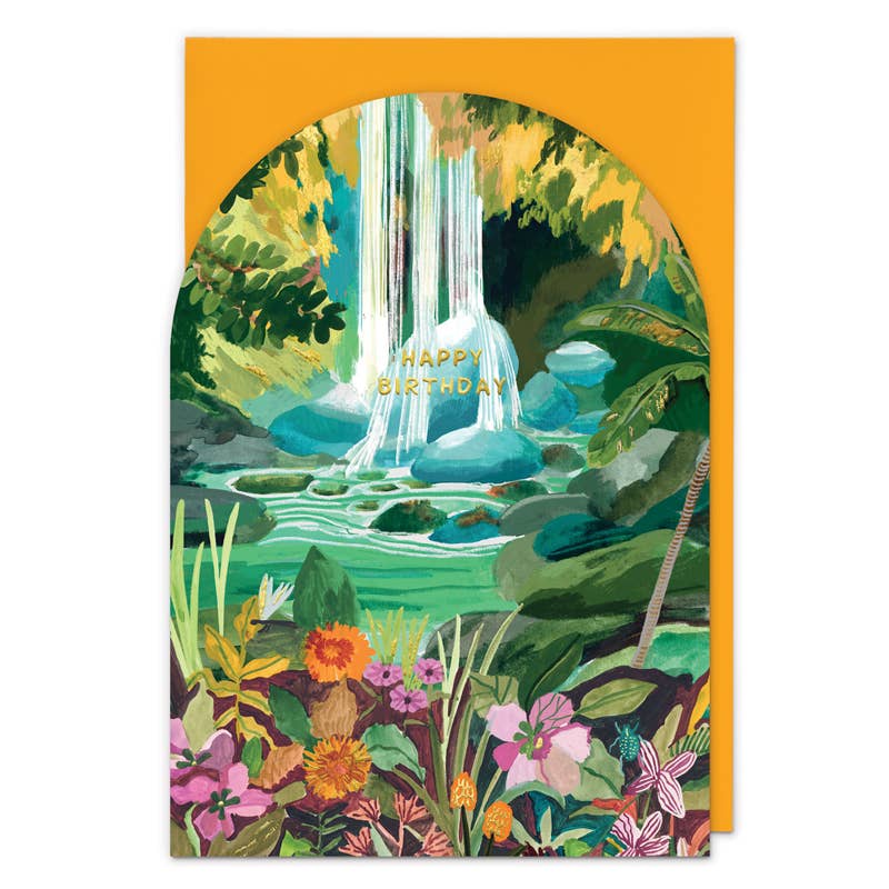 Waterfall Birthday Card