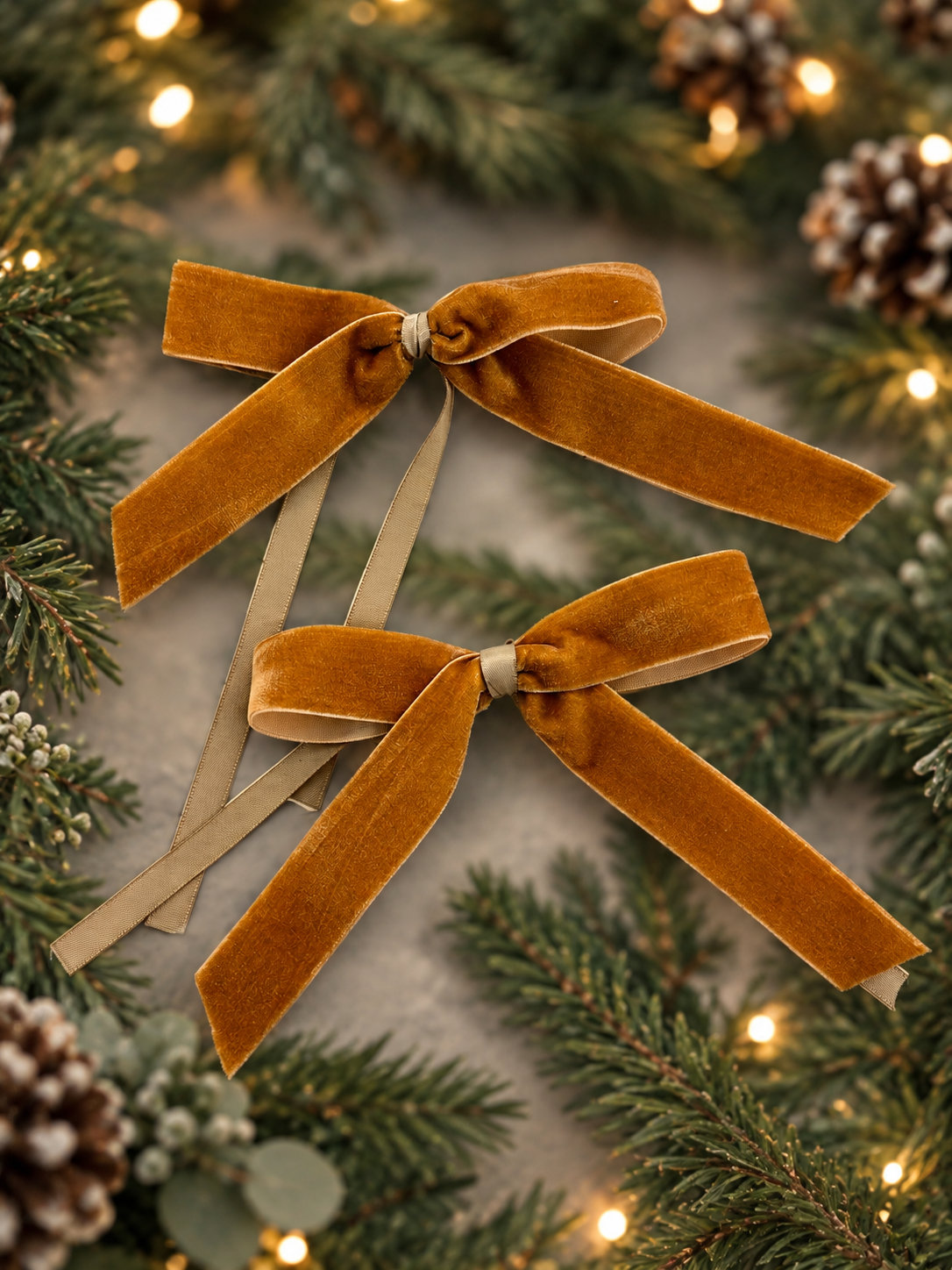 Cinnamon Velvet Bow