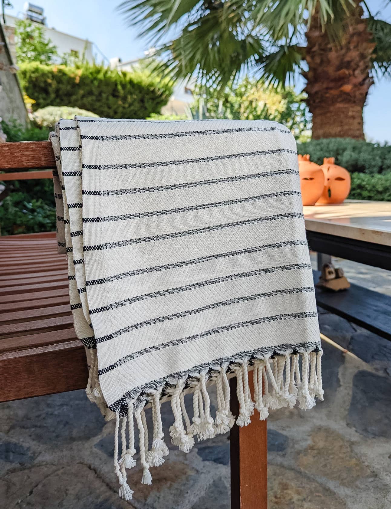 Soft Bliss Turkish Towel | Grey Stripes