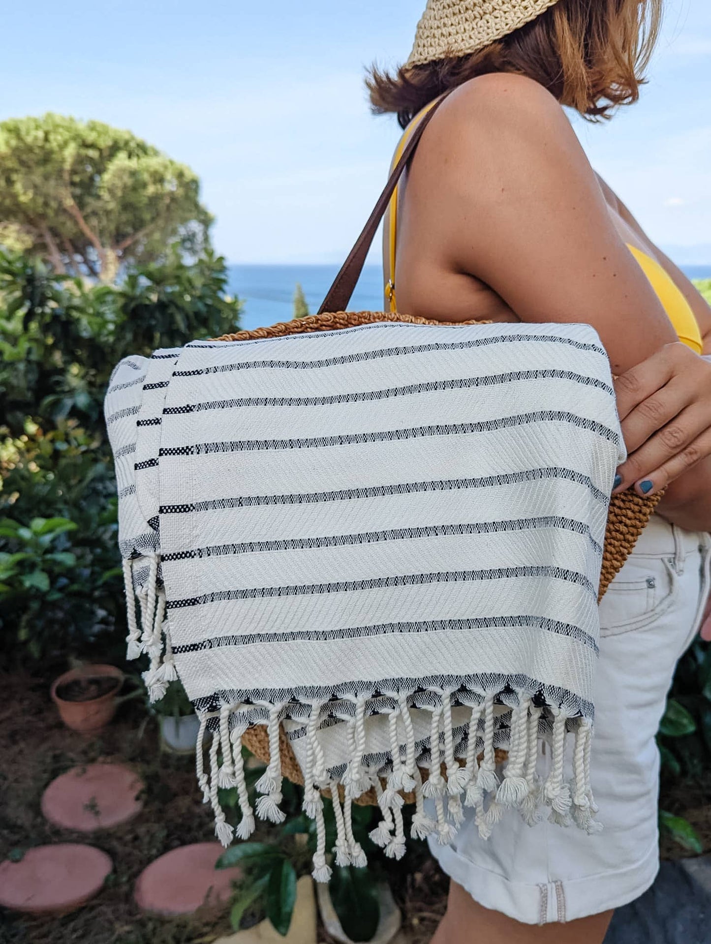 Soft Bliss Turkish Towel | Grey Stripes