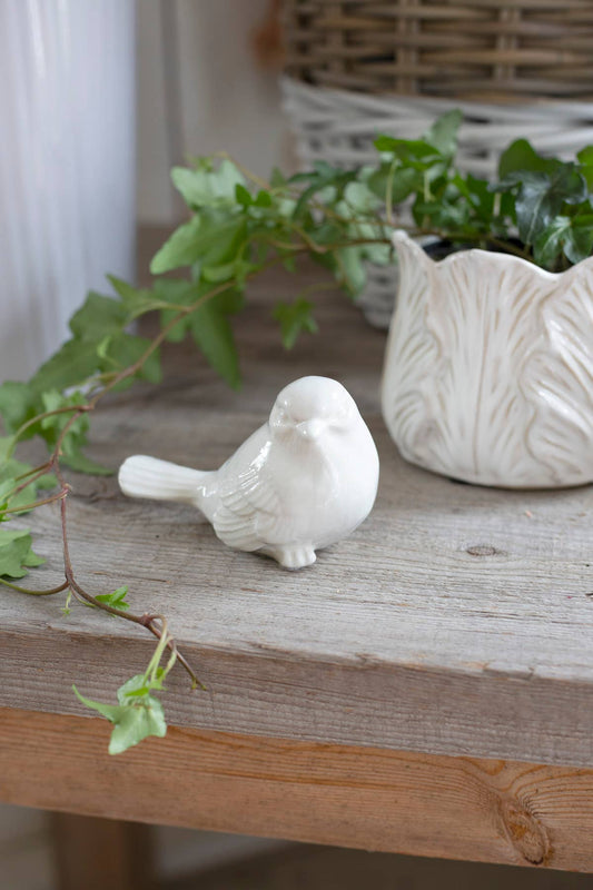 White Ceramic Bird