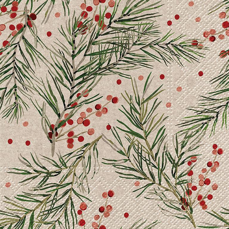 Vintage Holly Napkins