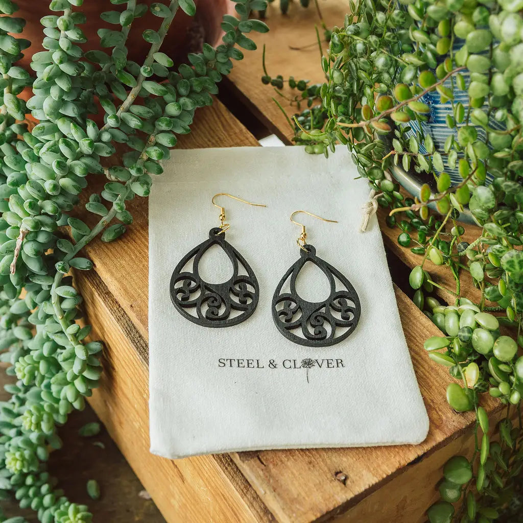 Wooden Hoop Earrings | Athabasca