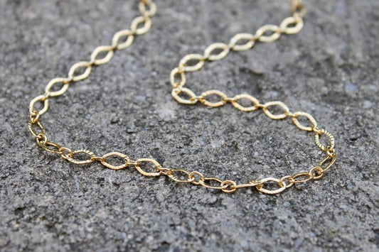 Bevelled Oval Chain Layering Necklace