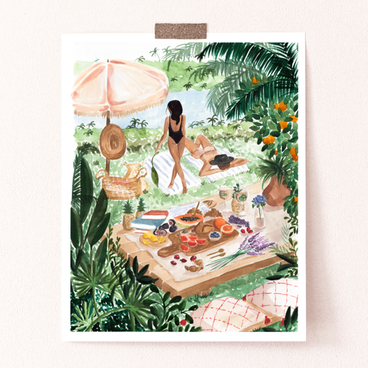 Picnic in the South of France Art Print | 8x10”