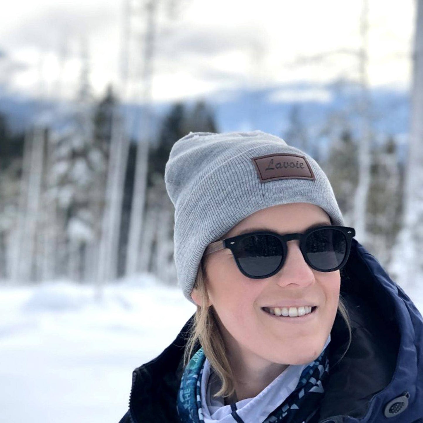 Round Walnut Wood Sunglasses