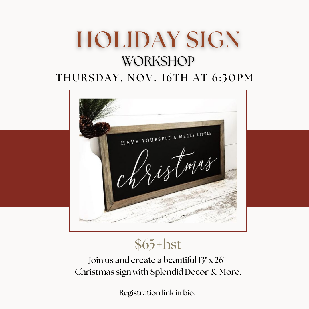 Holiday Sign Workshop