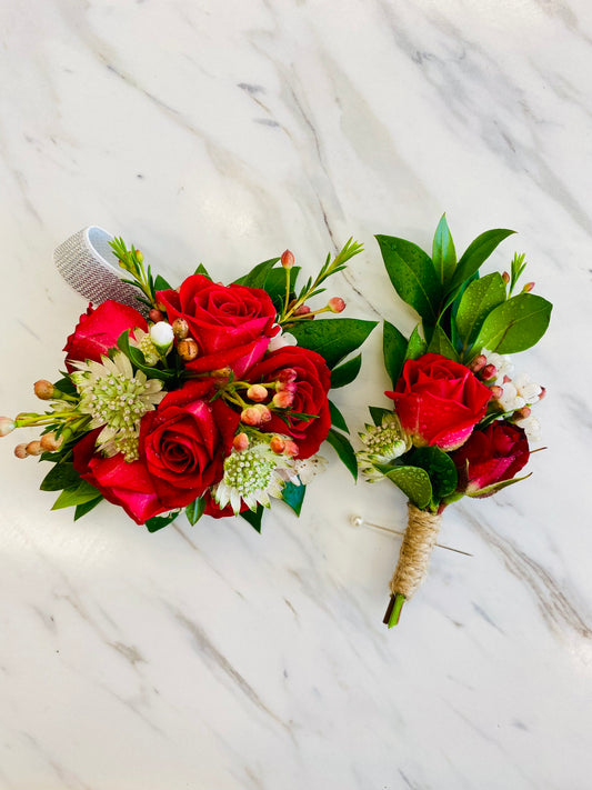 Red Velvet Corsage