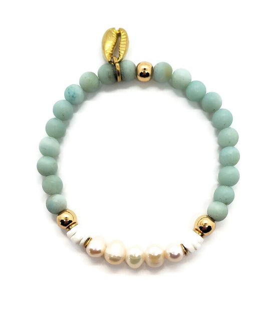 Peace & Pearls Bracelet