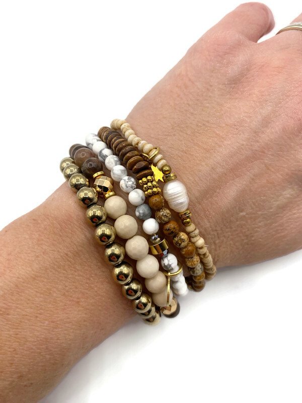 Sand & Stone Bracelet Stack