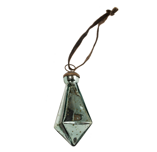 Diamond Drop Ornament | Teal