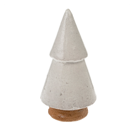 Raw Clay Christmas Tree | White
