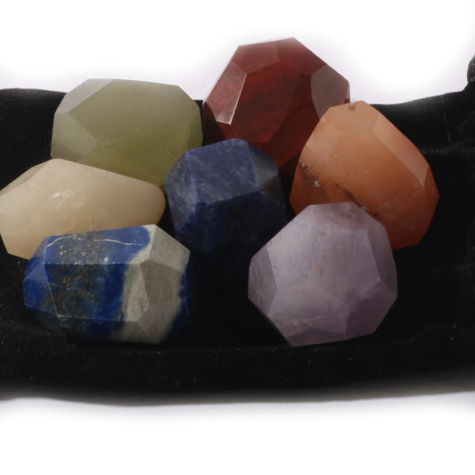 Faceted Tumbled Stone Chakra Set