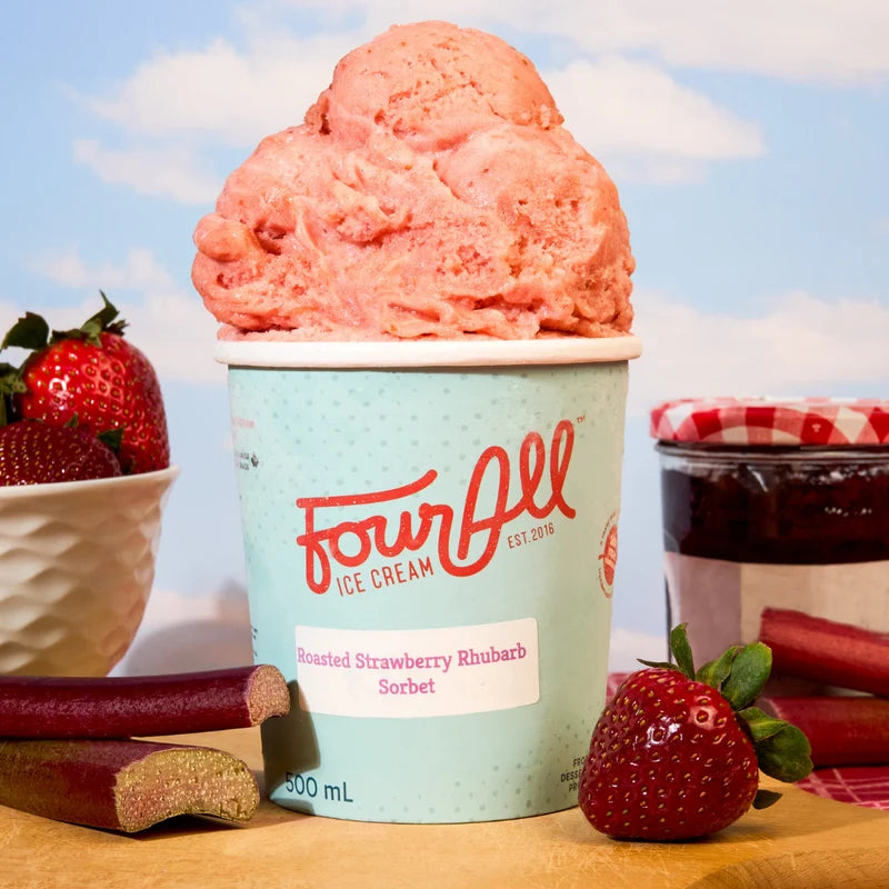 Roasted Strawberry Rubarb | Sorbet