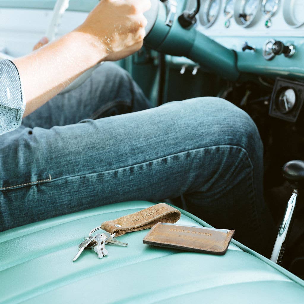 Leather Card Wallet | Whiskey