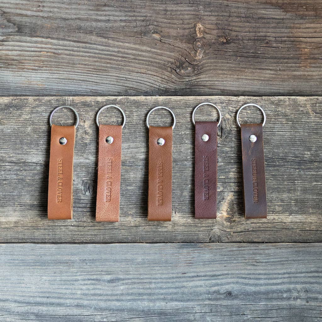 Richmond Leather Keychain | Whiskey