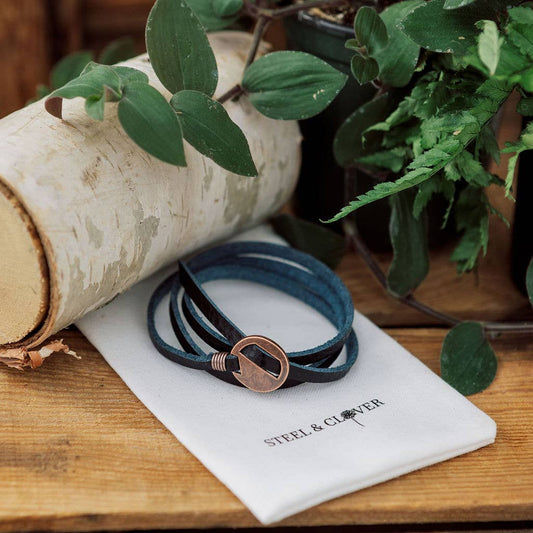 Leather Wrap Bracelet | Black
