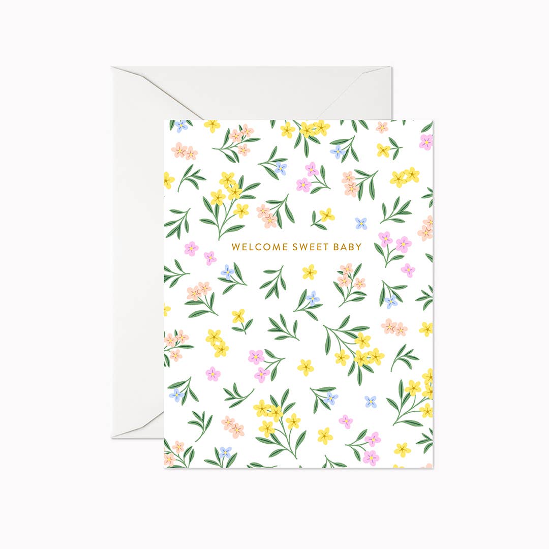 Welcome Sweet Baby | Greeting Card