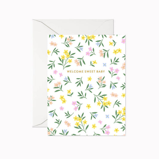 Welcome Sweet Baby | Greeting Card