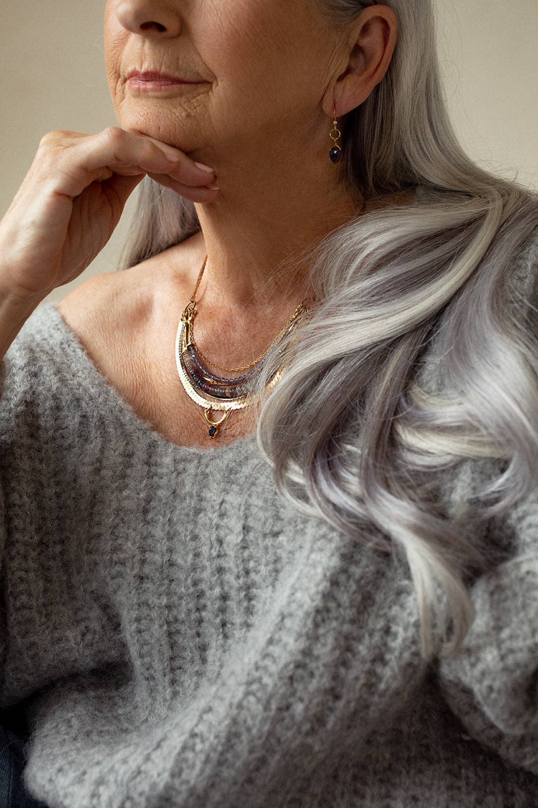 Bia Earrings: Moss Aquamarine