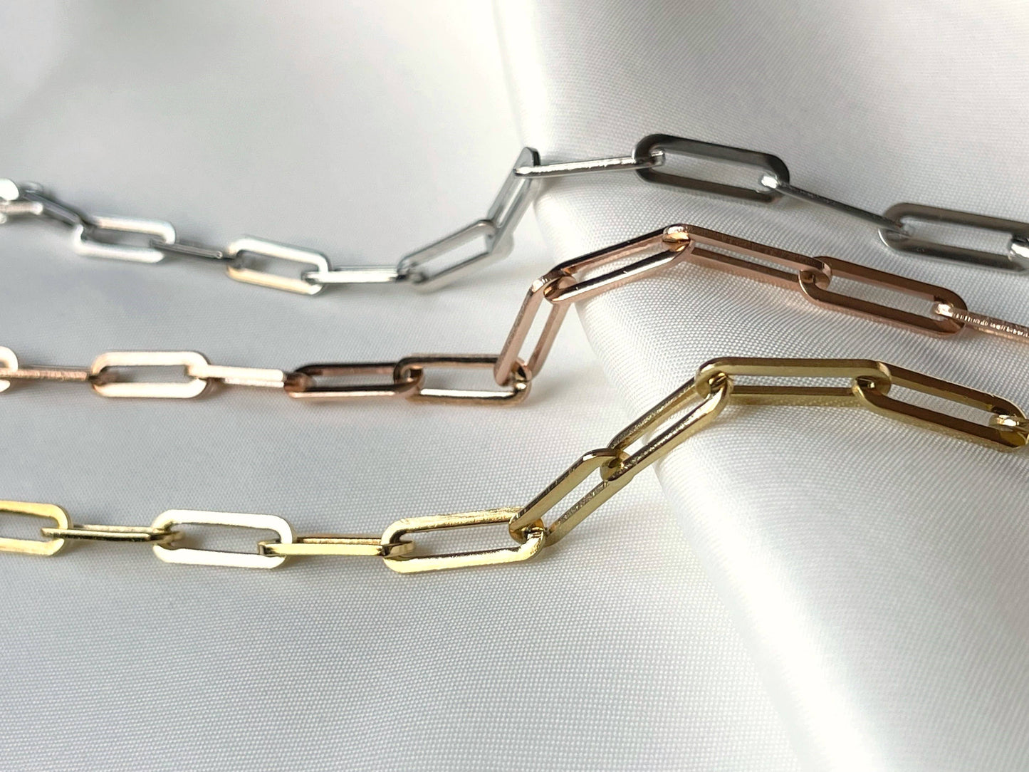Thick Paperclip Bracelet | Silver