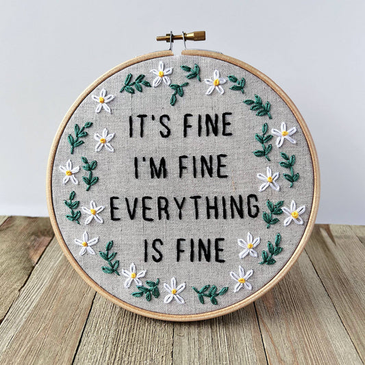 DIY Embroidery Kit | Everything is Fine