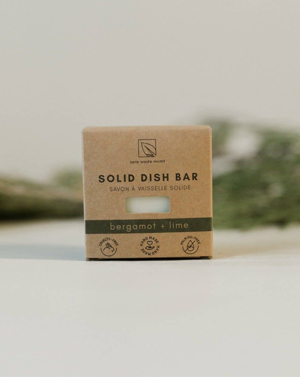 Solid Dish Soap Bar | Bergamot + Lime