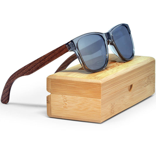 Walnut Sunglasses Transparent Frame