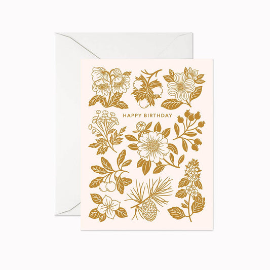Golden Woods Birthday Card