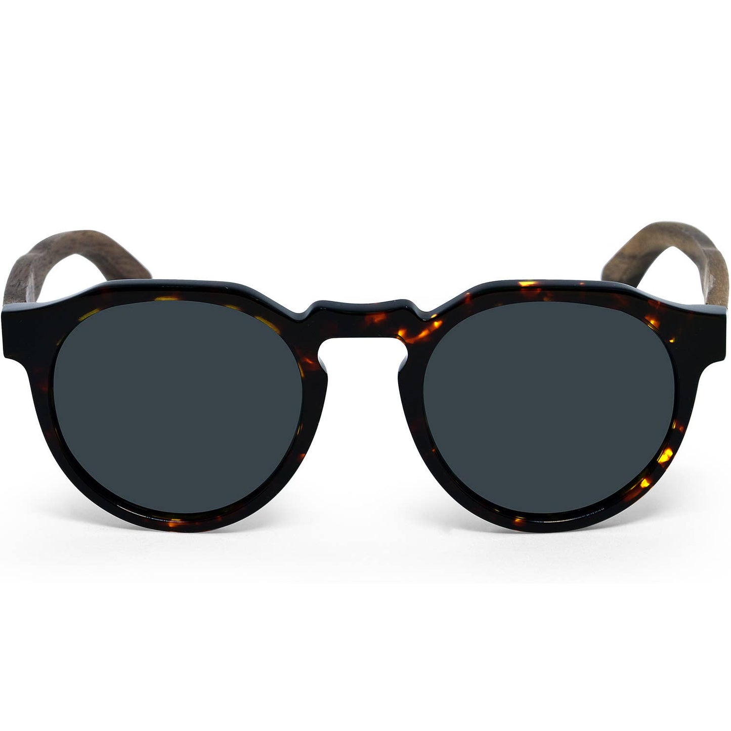Walnut Tortoise Panto Sunglasses